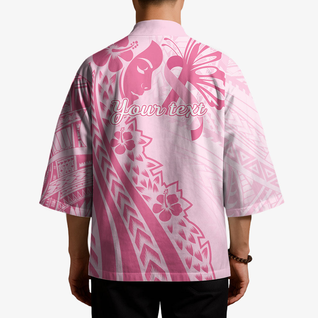 Pacific Girl and Butterfly Cancer Pink Ribbon Personalised Kimono