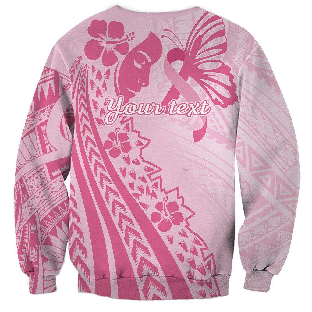 Pacific Girl and Butterfly Cancer Pink Ribbon Personalised Sweatshirt