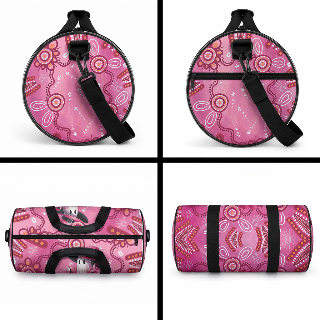 Pink Ghost Ribbon Duffle Bag Aboriginal Halloween Wear Pink