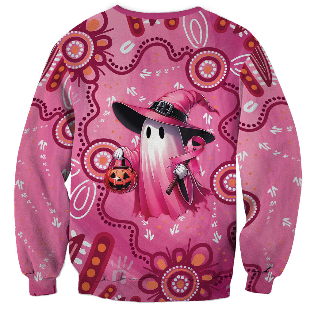 Pink Ghost Ribbon Sweatshirt Aboriginal Halloween Wear Pink