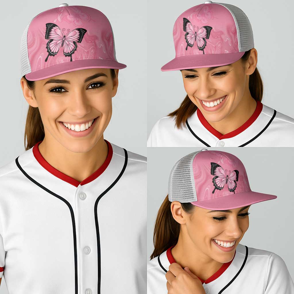 Australia Breast Cancer Support Baseball Net Cap Pink Ribbon Butterfly Opal Pattern