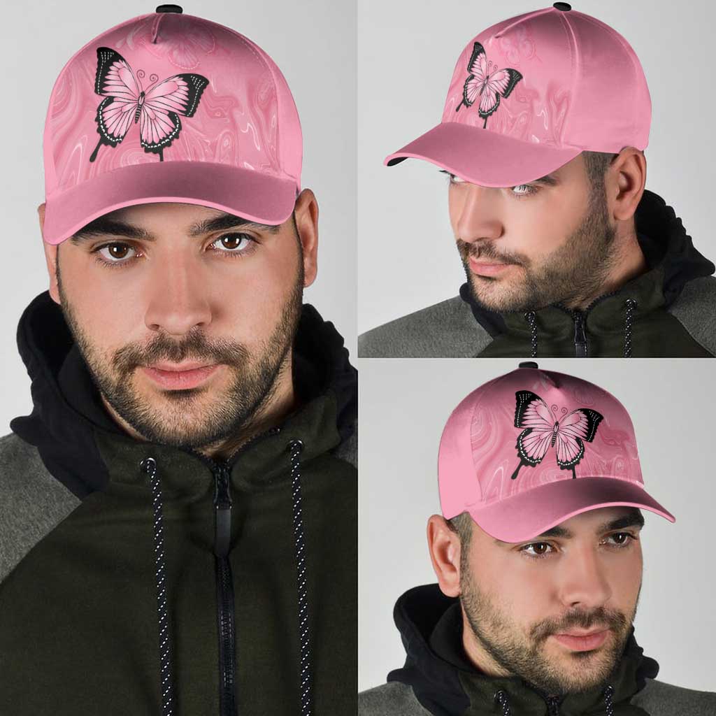 Australia Breast Cancer Support Classic Cap Pink Ribbon Butterfly Opal Pattern