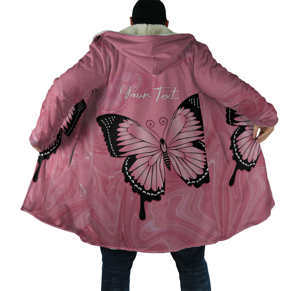 Personalised Australia Breast Cancer Support Cloak Pink Ribbon Butterfly Opal Pattern