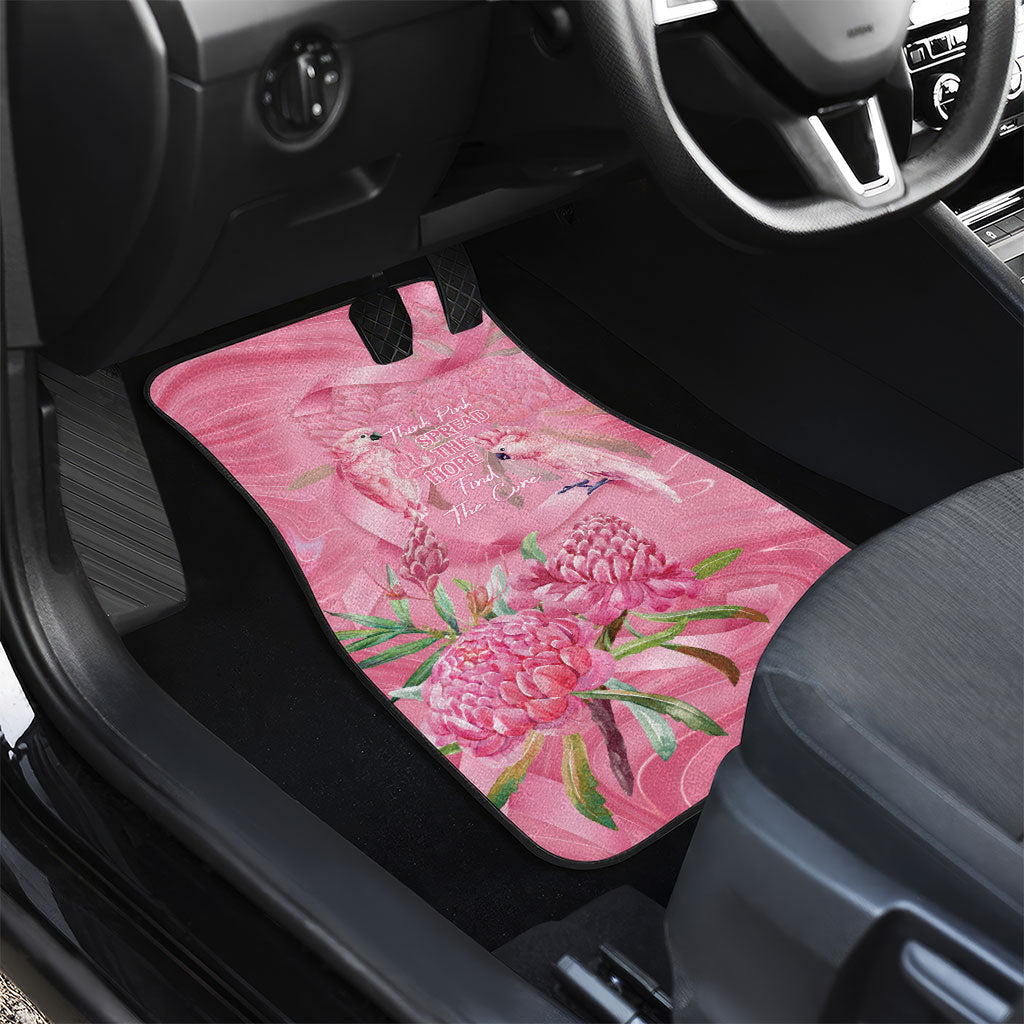 Australia Breast Cancer Support Car Mats Think Pink Cockatoos Ribbon