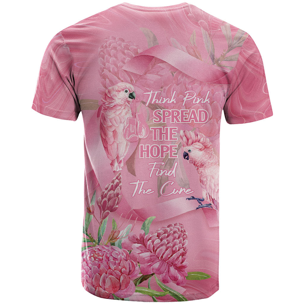 Australia Breast Cancer Support T Shirt Think Pink Cockatoos Ribbon