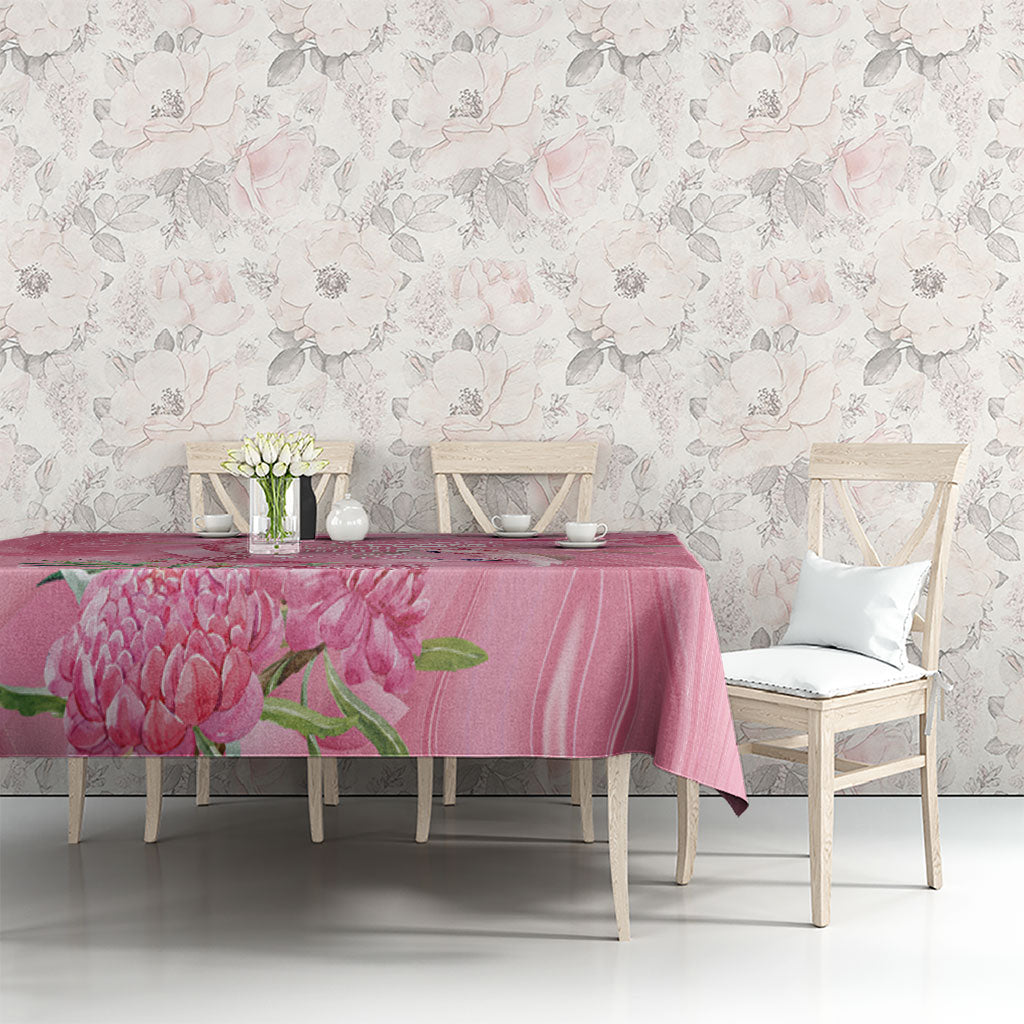 Australia Breast Cancer Support Tablecloth Think Pink Cockatoos Ribbon