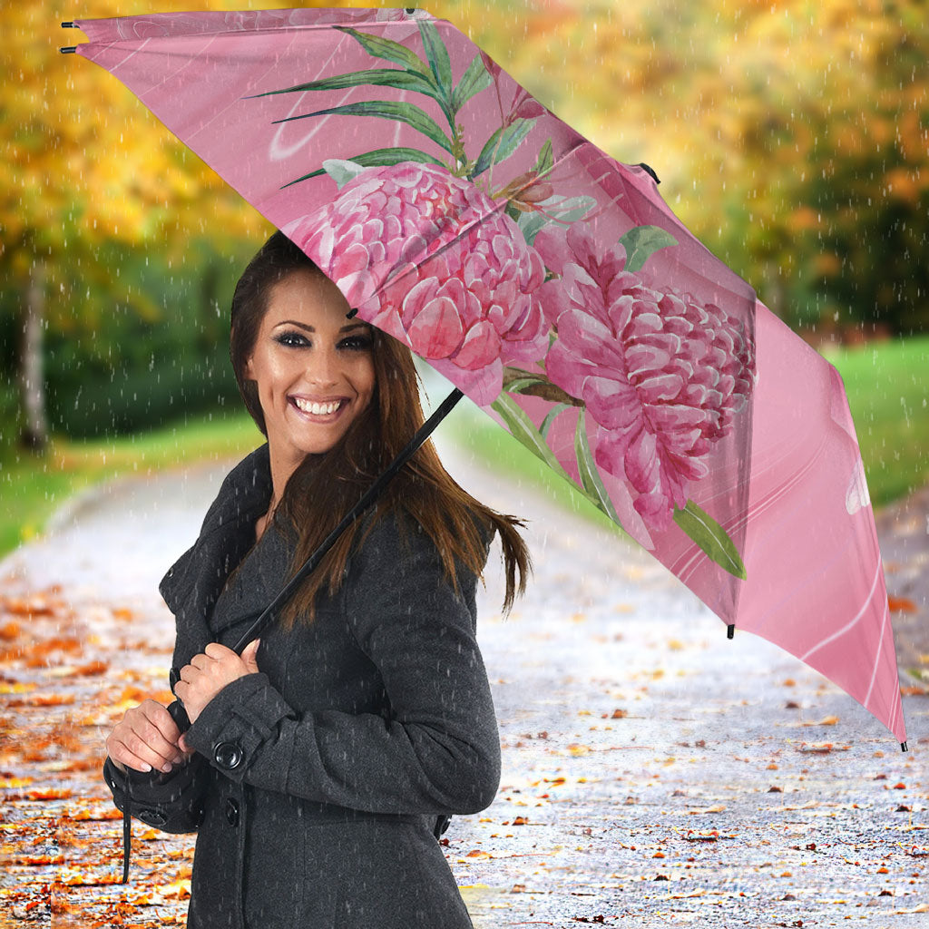 Australia Breast Cancer Support Umbrella Think Pink Cockatoos Ribbon