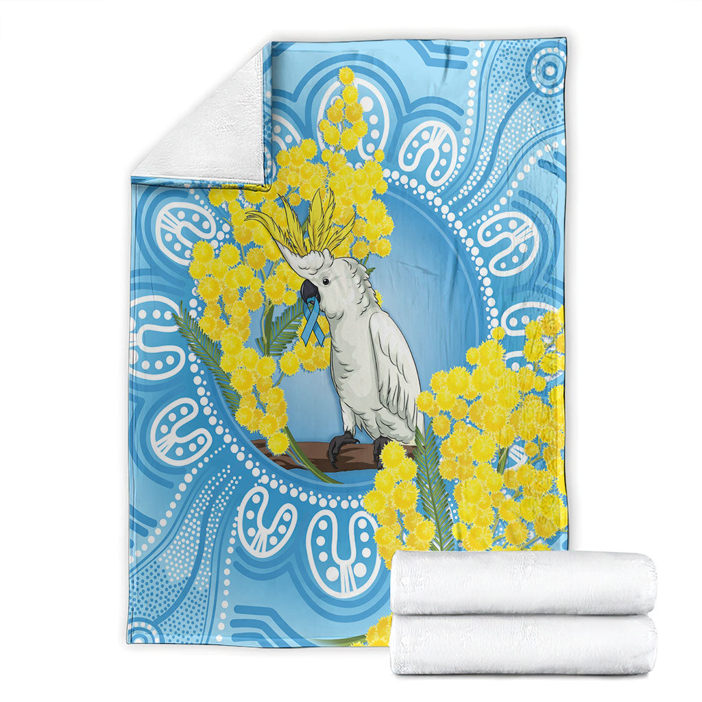 World Diabetes Day Australia Blanket Yellow-crested Cockatoo Golden Wattle Aboriginal