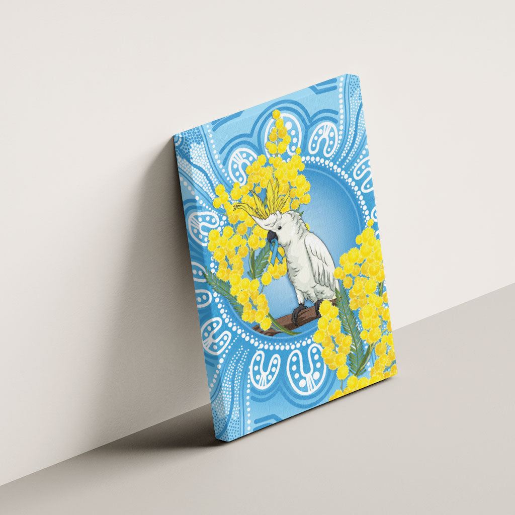 World Diabetes Day Australia Canvas Wall Art Yellow-crested Cockatoo Golden Wattle Aboriginal