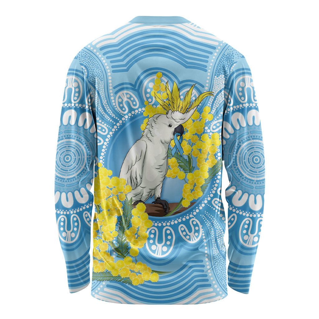 World Diabetes Day Australia Long Sleeve Shirt Yellow-crested Cockatoo Golden Wattle Aboriginal