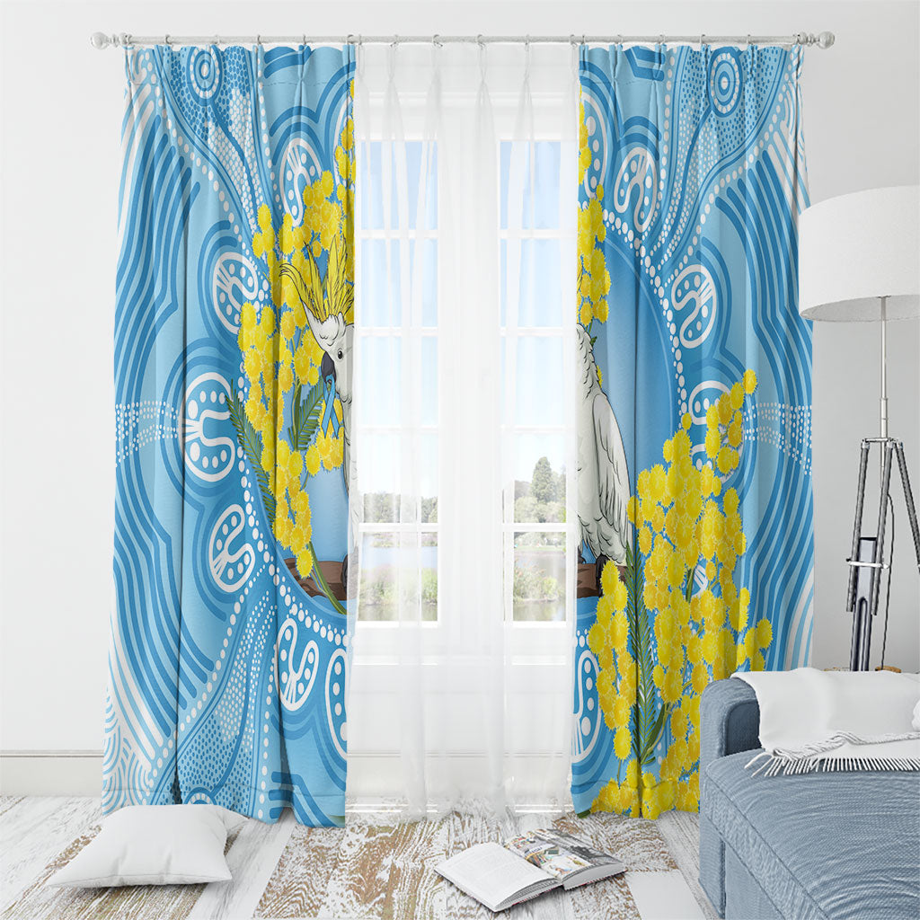 World Diabetes Day Australia Window Curtain Yellow-crested Cockatoo Golden Wattle Aboriginal