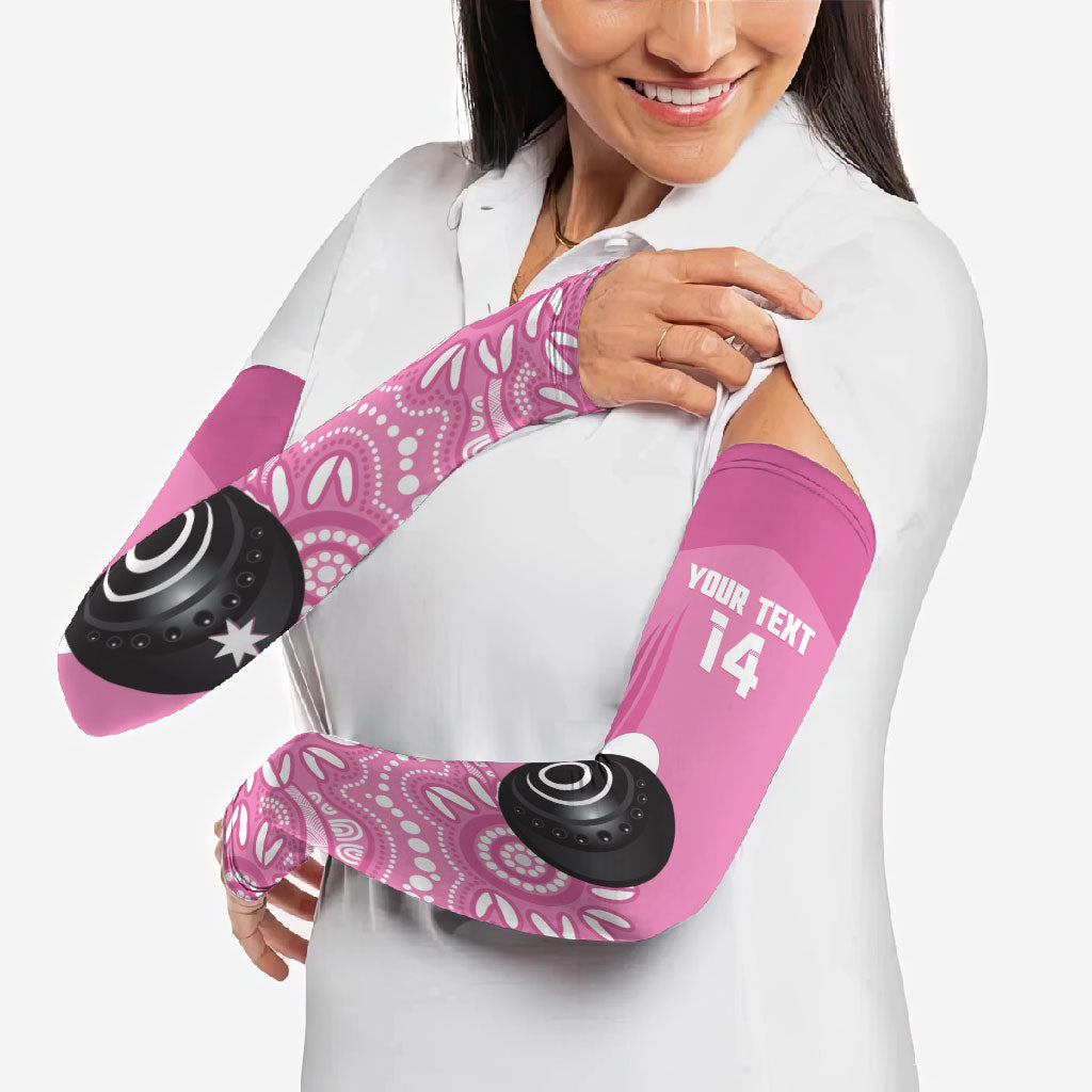 Custom Bowls Australia Breast Cancer Arm Sleeves Pink Ribbon Kangaroo Aboriginal Art