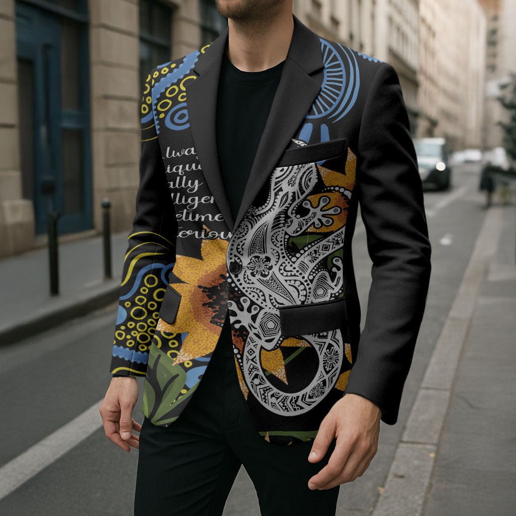 Australia Autism Support Blazer Brave Strong Aussie Lizard Aboriginal Art