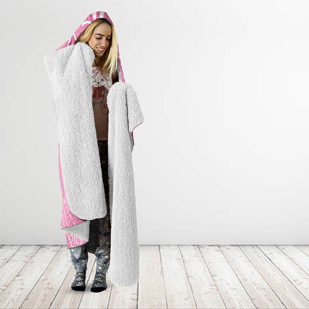 Australia Indigenous Hooded Blanket Pink Ribbon Breast Cancer Butterfly Aboriginal