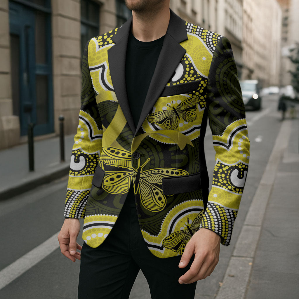 Yellow Ribbon Sarcoma Support Blazer Aboriginal Art