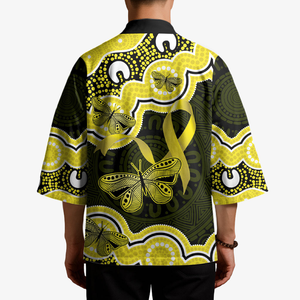 Yellow Ribbon Sarcoma Support Kimono Aboriginal Art
