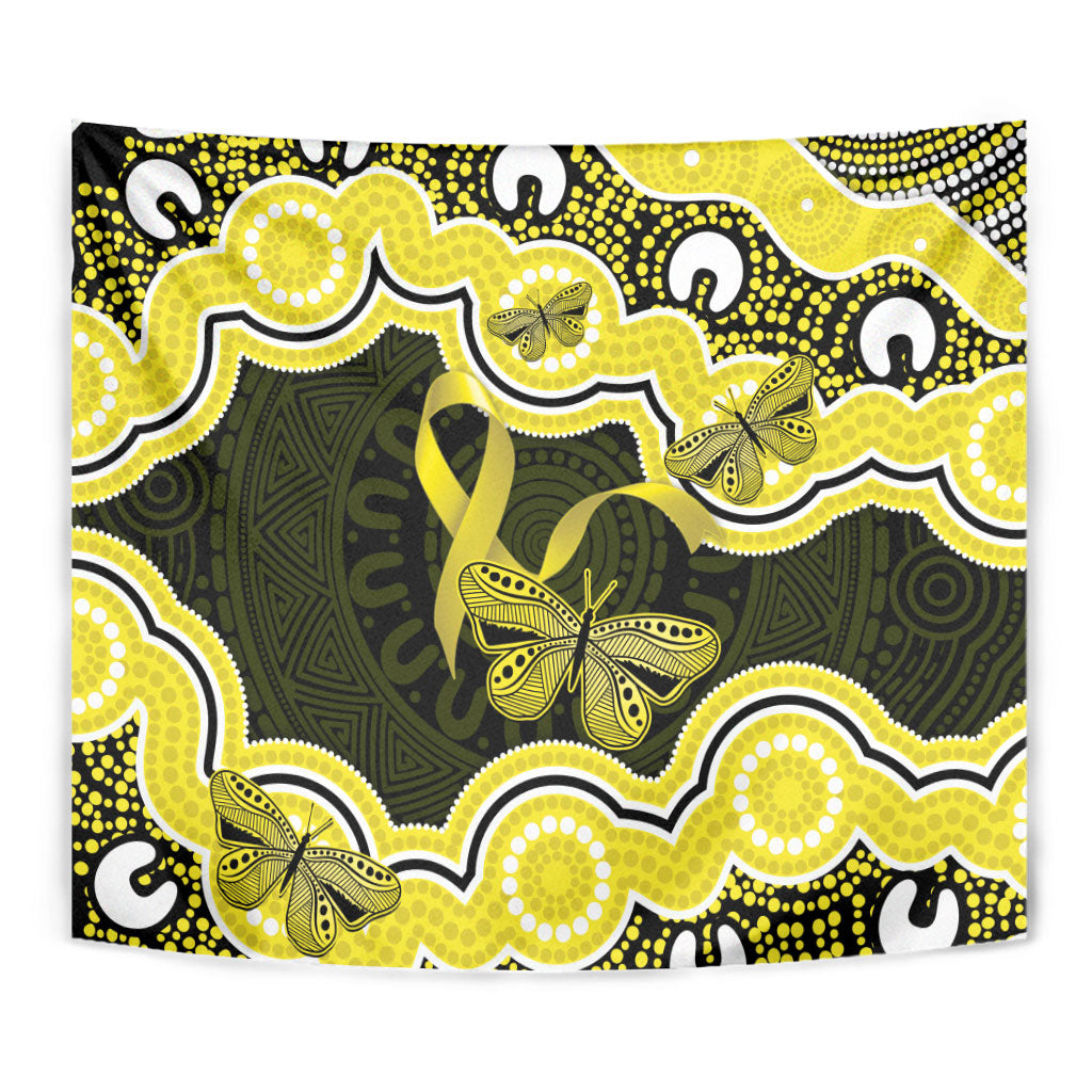 Yellow Ribbon Sarcoma Support Tapestry Aboriginal Art