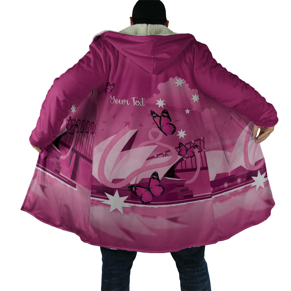 Personalised Australia Breast Cancer Support Cloak Sydney Opera House Butterfly Pink Ribbon