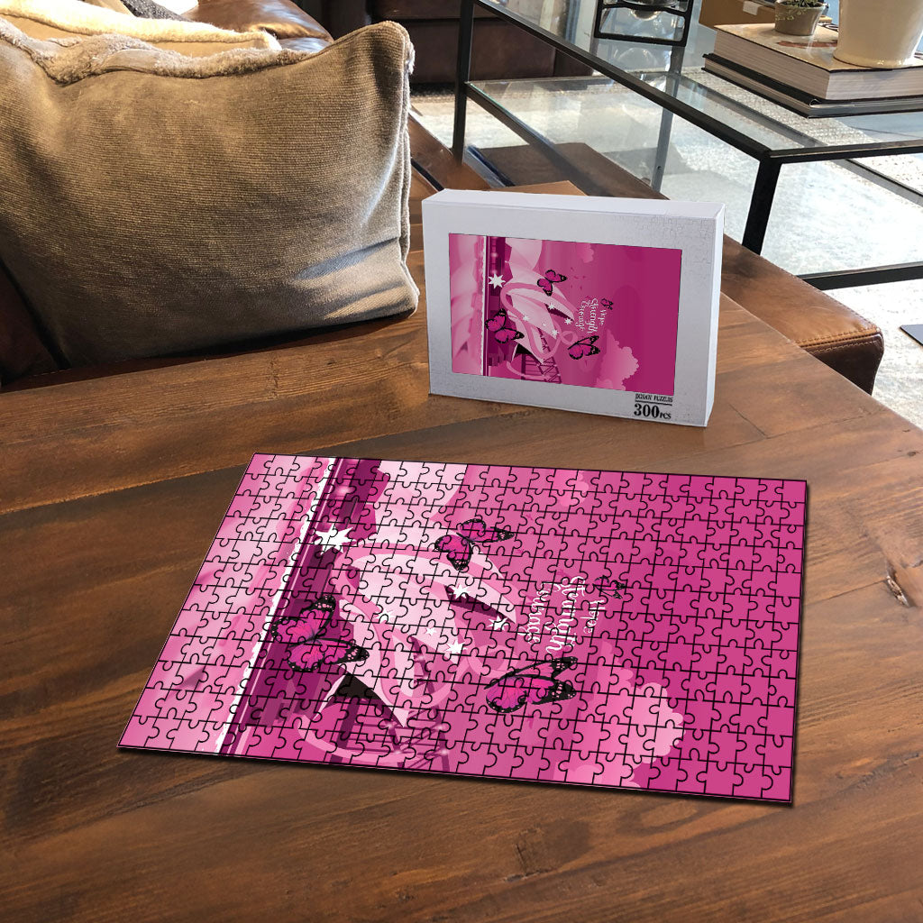 Australia Breast Cancer Support Puzzle Sydney Opera House Butterfly Pink Ribbon
