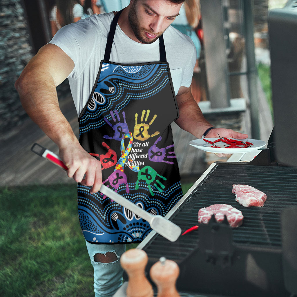 Autism Support Australia Indigenous Apron We All Have Different Abilities