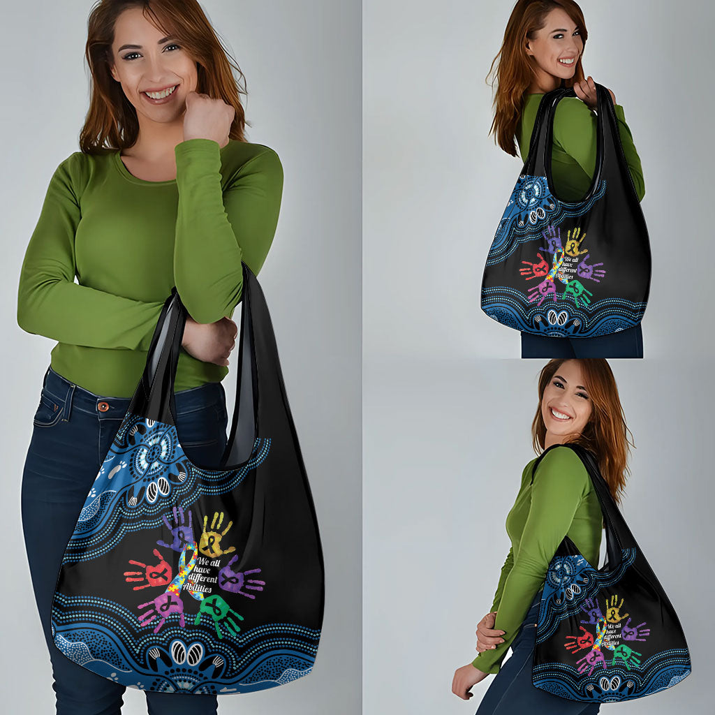 Autism Support Australia Indigenous Grocery Bag We All Have Different Abilities