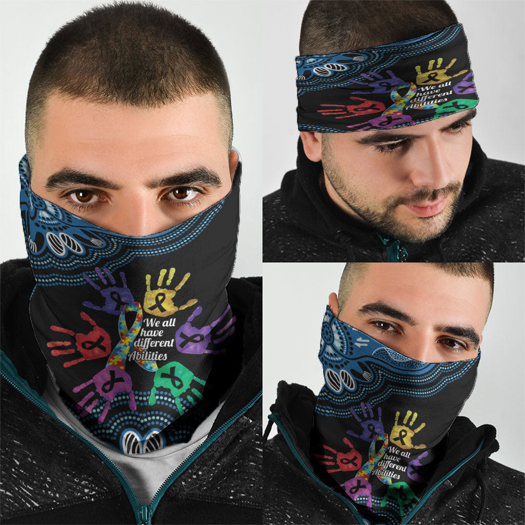 Autism Support Australia Indigenous Neck Gaiter We All Have Different Abilities