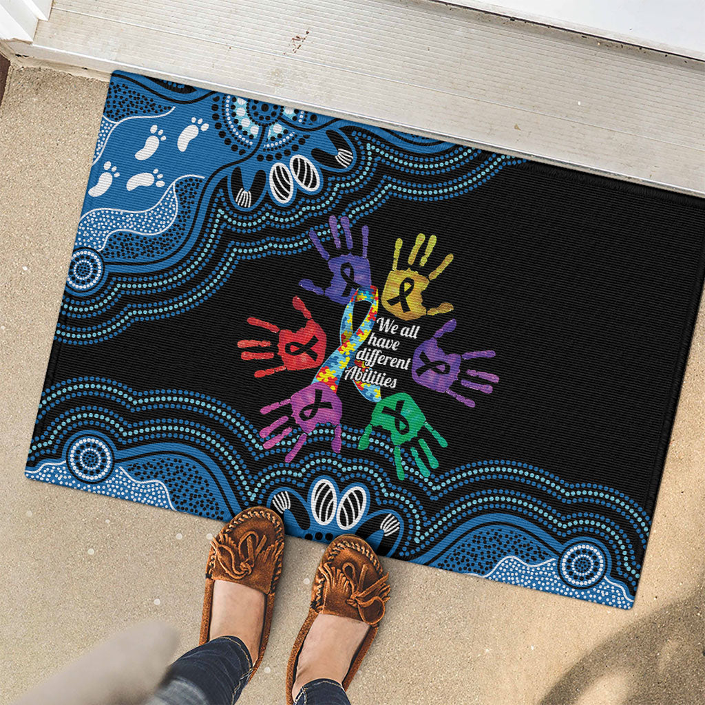 Autism Support Australia Indigenous Rubber Doormat We All Have Different Abilities