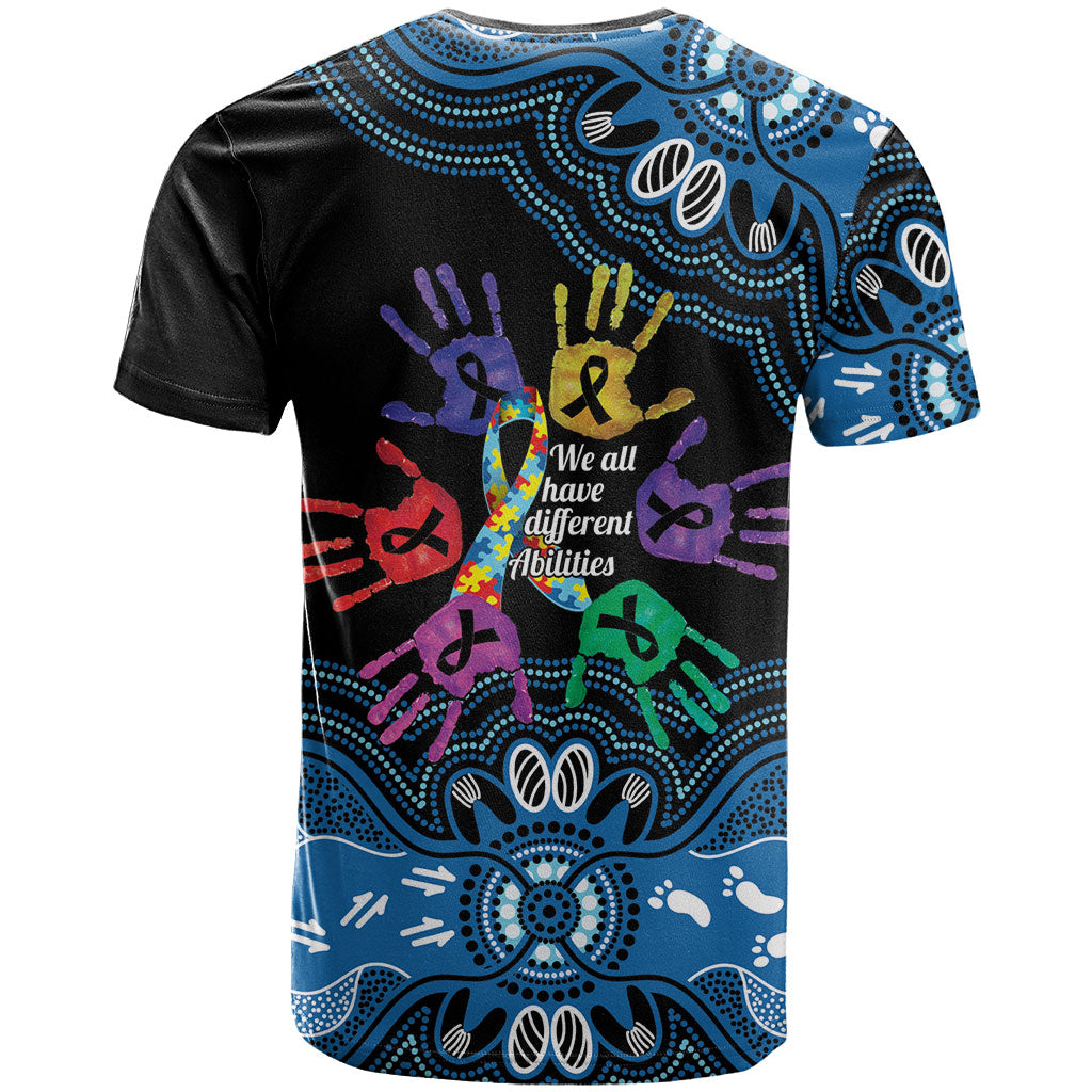 Autism Support Australia Indigenous T Shirt We All Have Different Abilities
