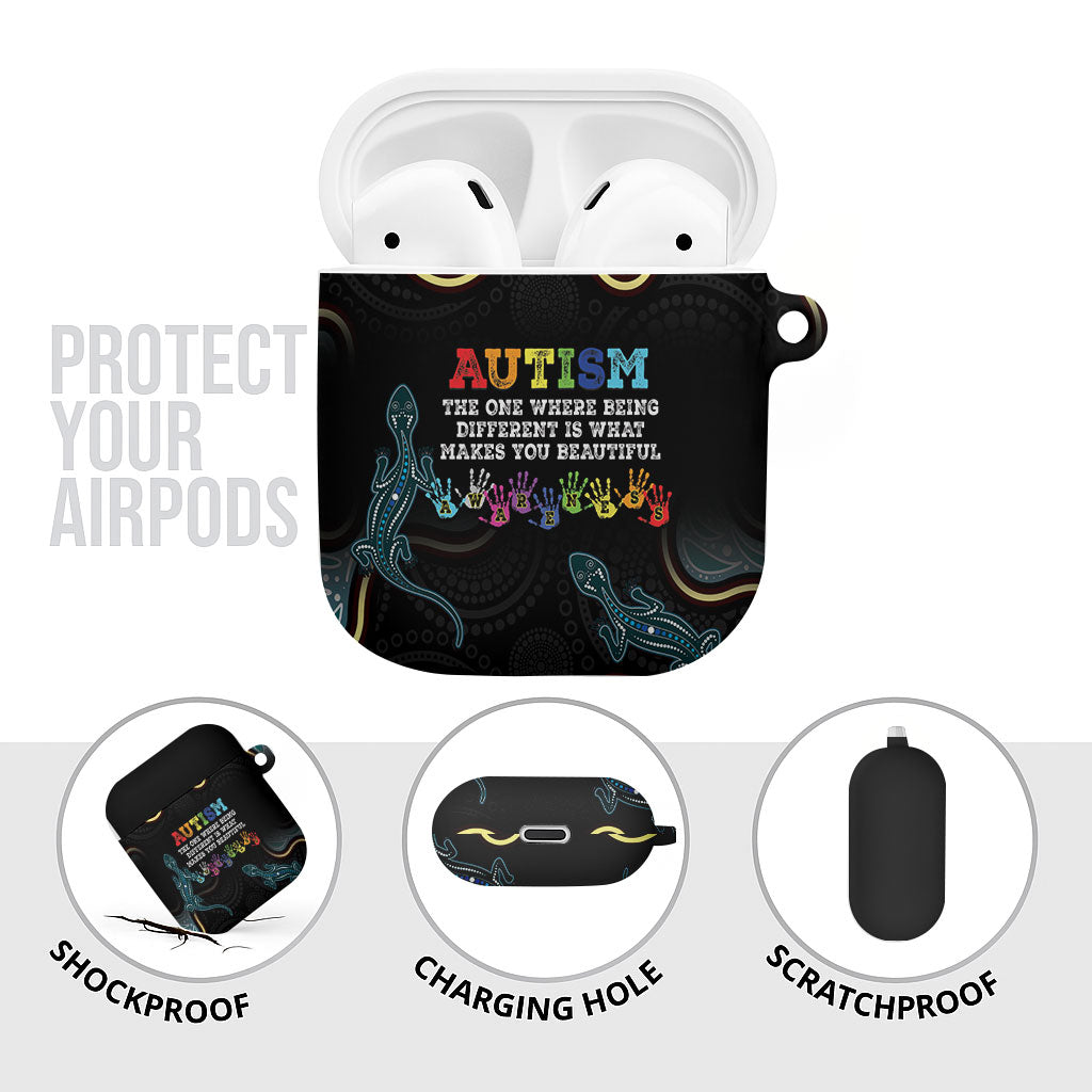 Australia Autism Support Aboriginal Lizard AirPods Case