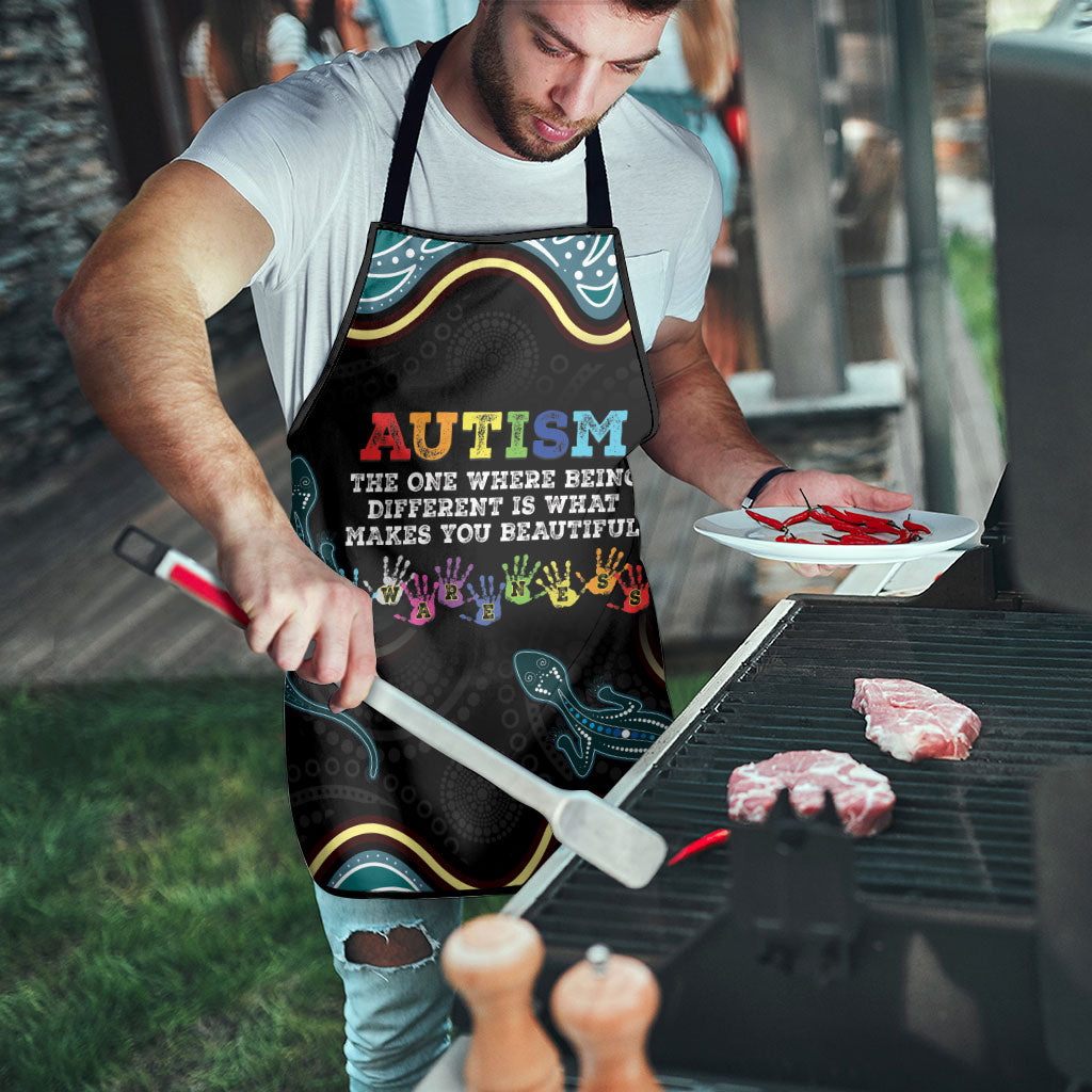 Australia Autism Support Aboriginal Lizard Apron
