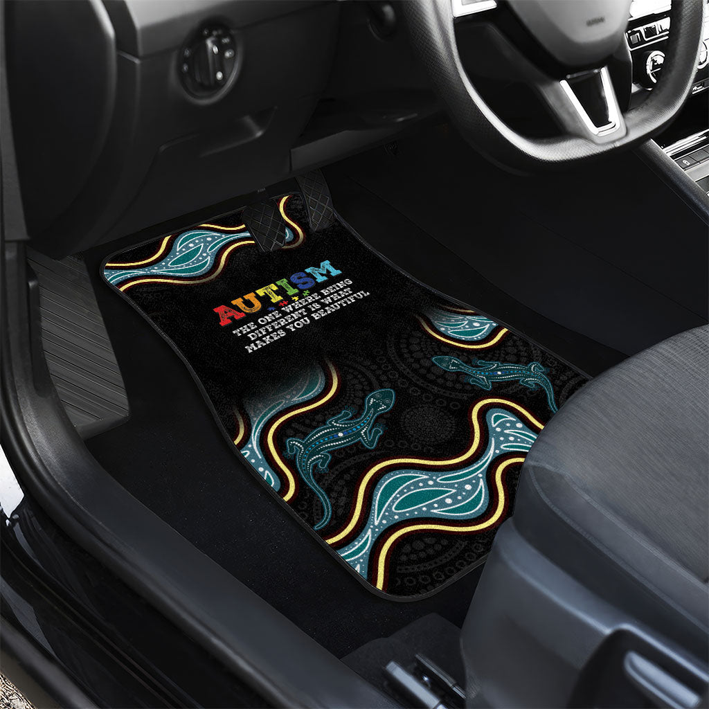 Australia Autism Support Aboriginal Lizard Car Mats