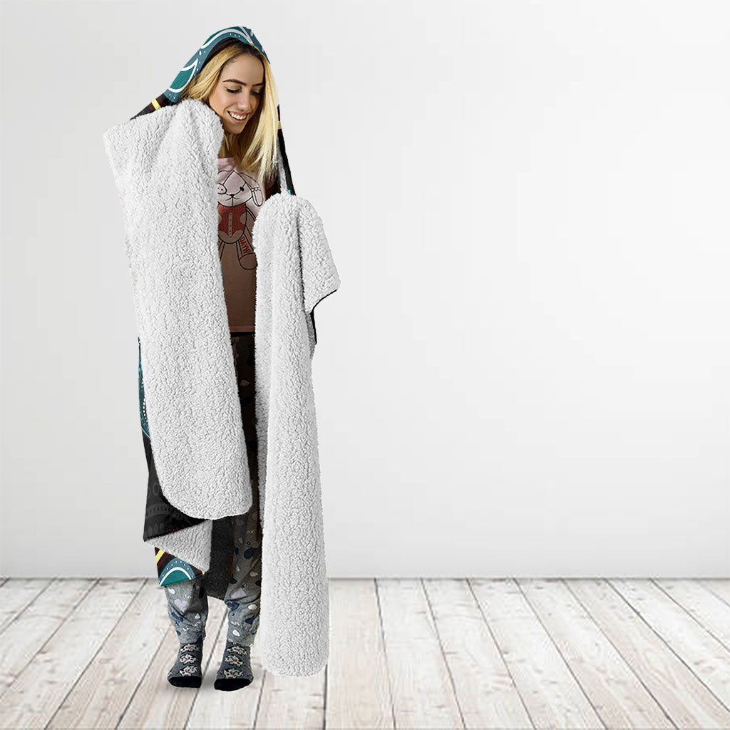 Australia Autism Support Aboriginal Lizard Hooded Blanket
