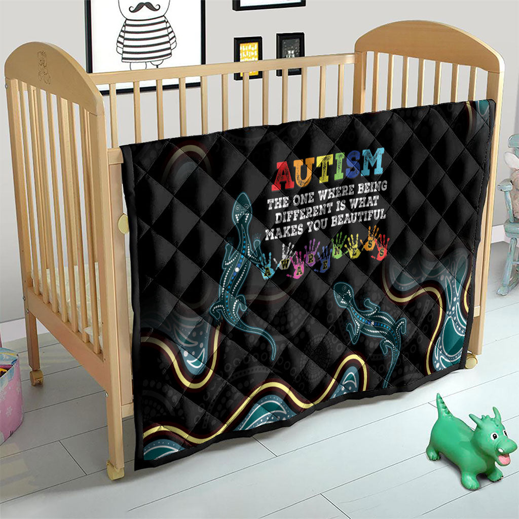 Australia Autism Support Aboriginal Lizard Quilt