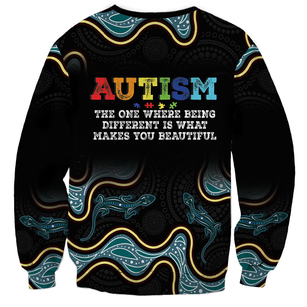 Australia Autism Support Aboriginal Lizard Sweatshirt