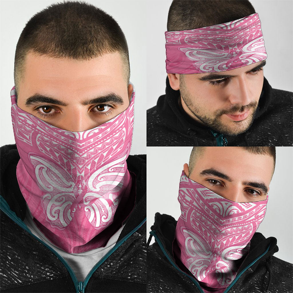 New Zealand Breast Cancer Support Neck Gaiter Maori Butterfly Pink Ribbon