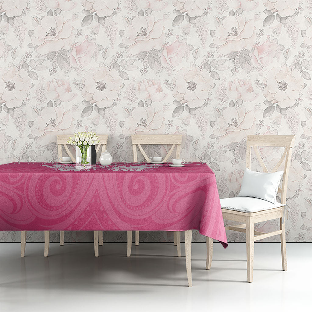 New Zealand Breast Cancer Support Tablecloth Maori Butterfly Pink Ribbon