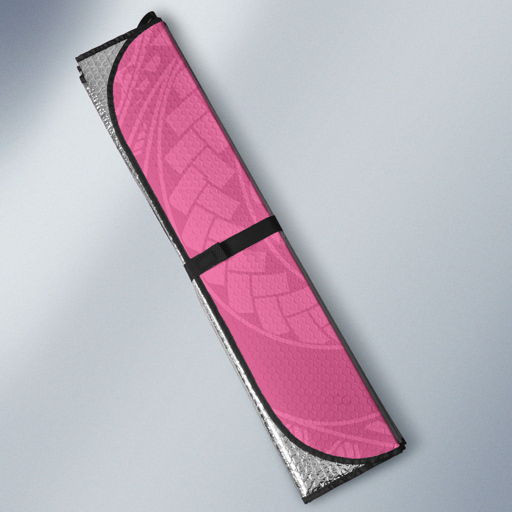 Polynesia Breast Cancer Support Auto Sun Shade Fight With Hope Pink Ribbon Boxing Gloves