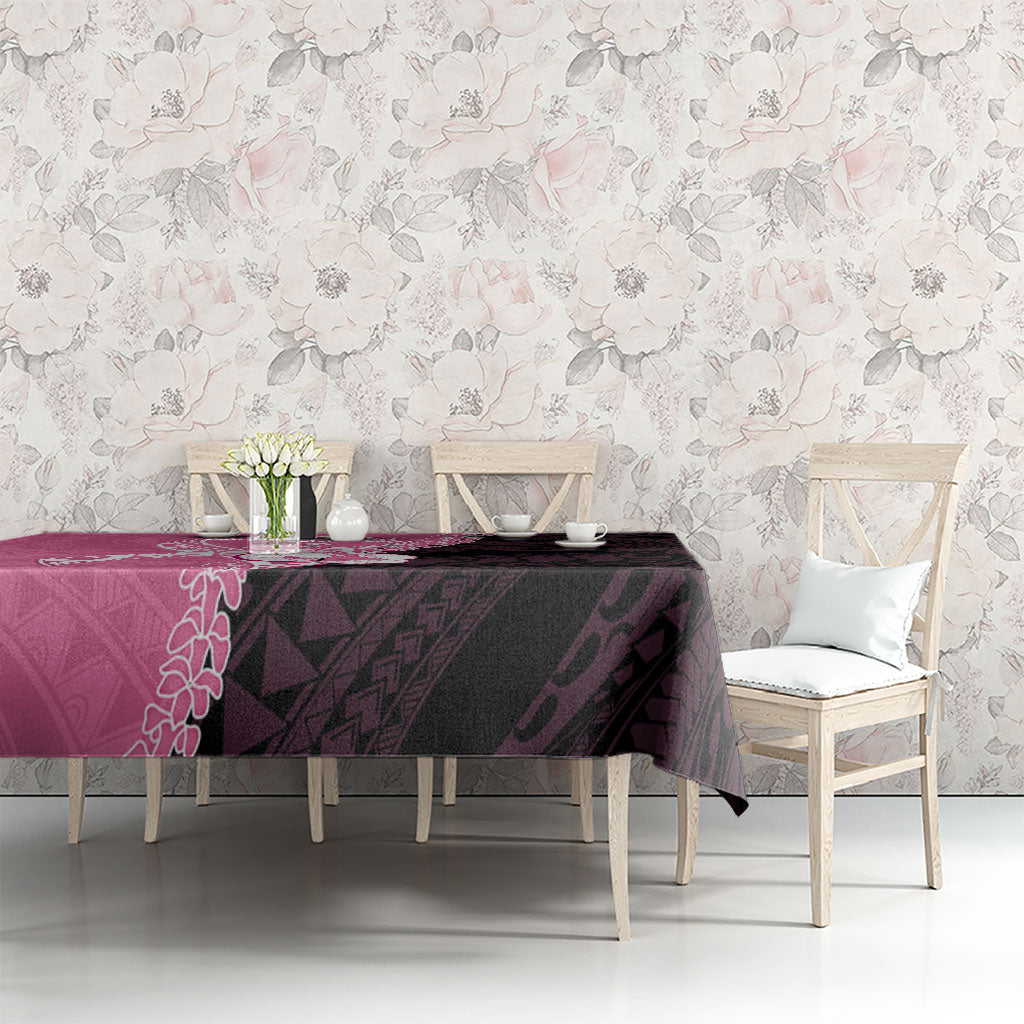 Polynesia Breast Cancer Support Tablecloth Fight With Hope Pink Ribbon Boxing Gloves