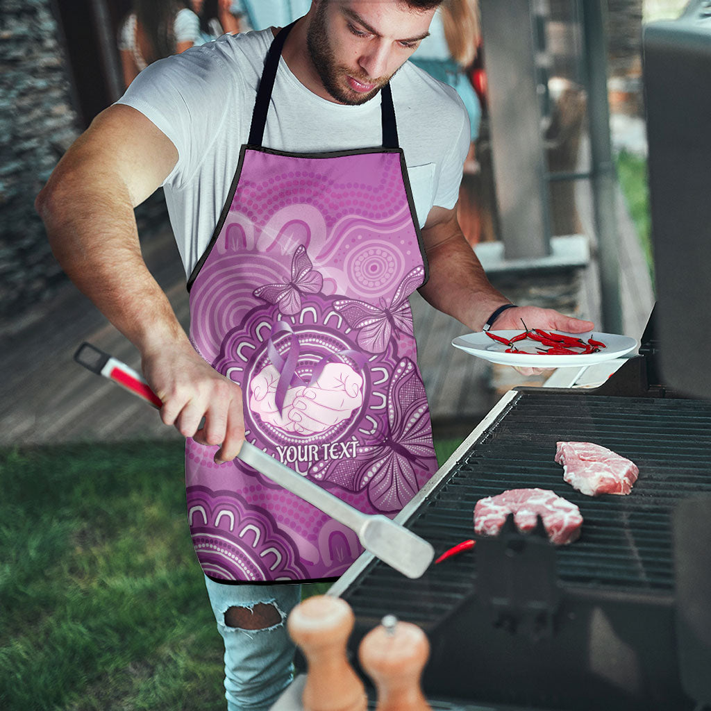 Australia Lupus Support Month Personalised Apron Warrior Purple Ribbon Butterflies Indigenous Art