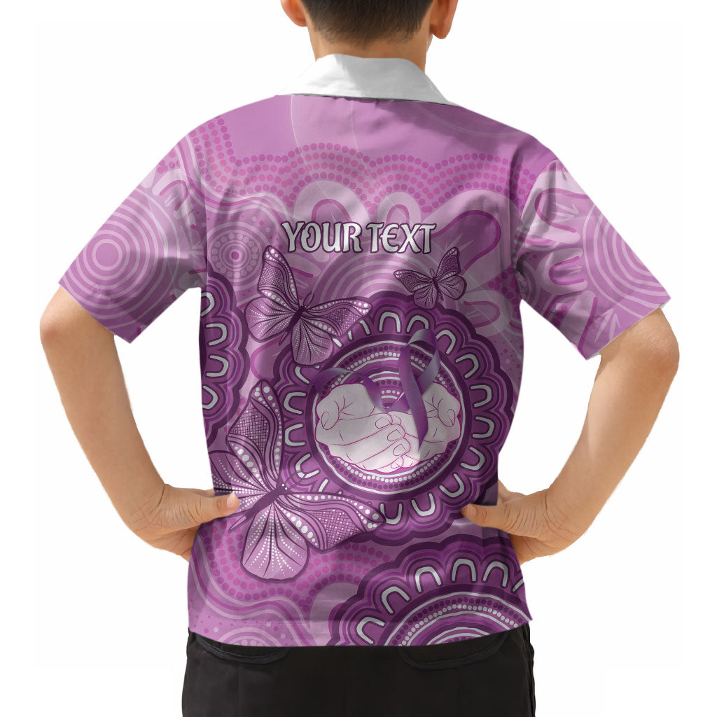 Australia Lupus Support Month Personalised Hawaiian Shirt Warrior Purple Ribbon Butterflies Indigenous Art