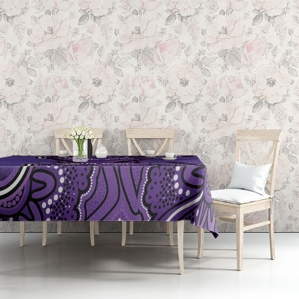 Australia Lupus Support Month Personalised Tablecloth Butterfly Purple Ribbon Invisible Illness Indigenous Art