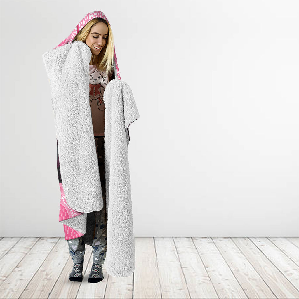 Personalised Australia Breast Cancer Support Hooded Blanket Pink Cockatoo Fight Boxing Gloves Aboriginal Art