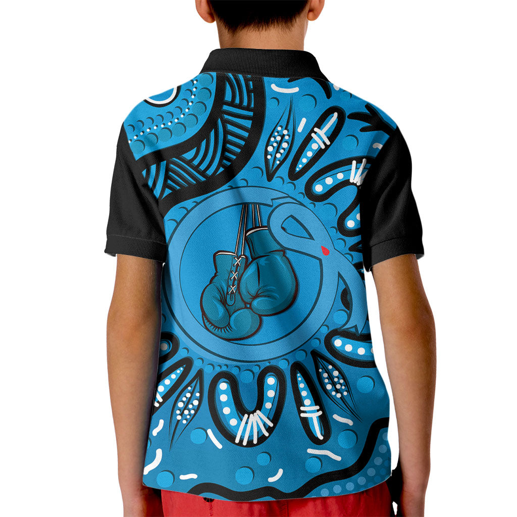 Australia Diabetes Support Kid Polo Shirt Be Strong And Fight On Aboriginal Art