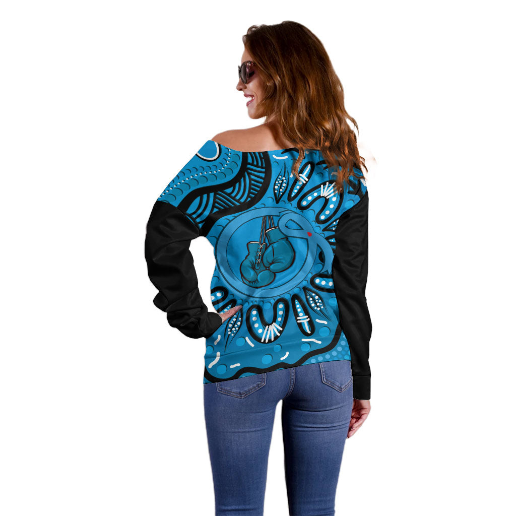 Australia Diabetes Support Off Shoulder Sweater Be Strong And Fight On Aboriginal Art