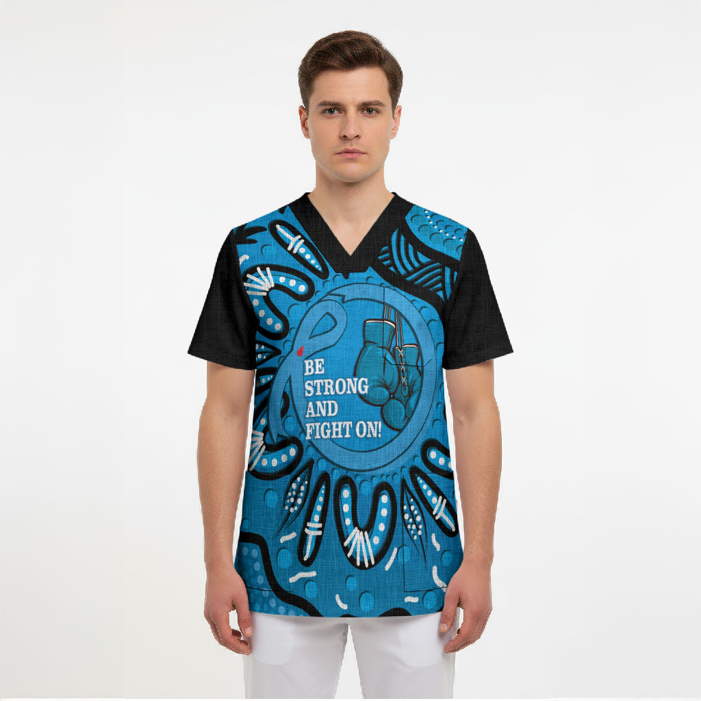 Australia Diabetes Support Scrub Top Be Strong And Fight On Aboriginal Art