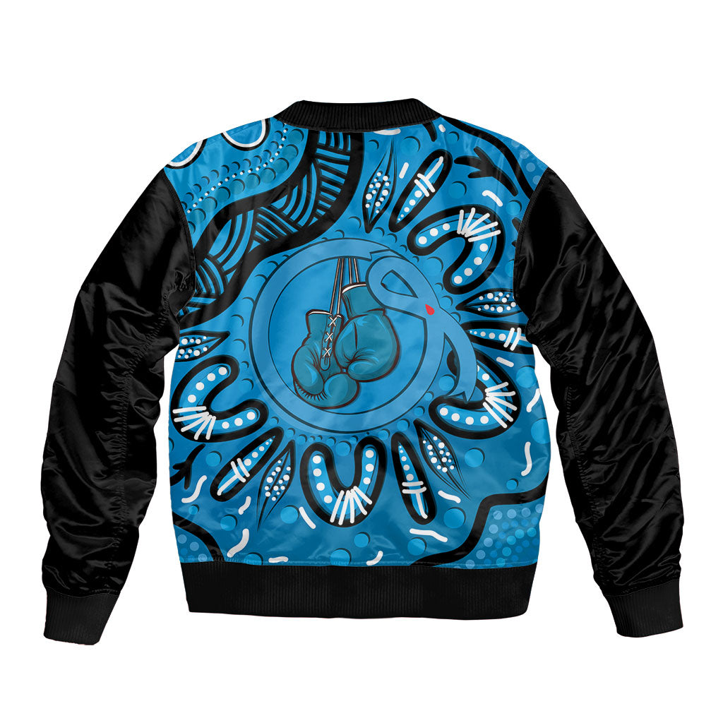 Australia Diabetes Support Sleeve Zip Bomber Jacket Be Strong And Fight On Aboriginal Art