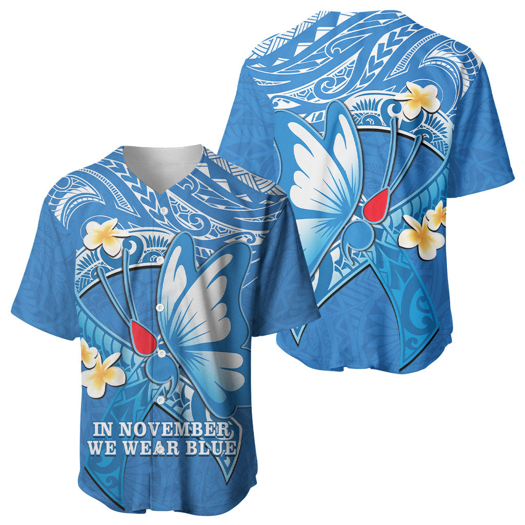 Polynesia Diabetes Support Baseball Jersey In November We Wear Blue
