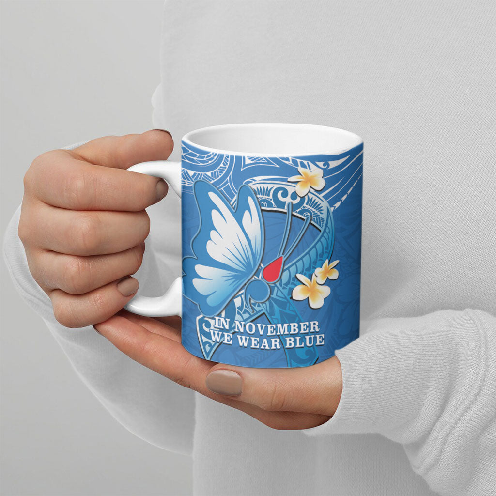 Polynesia Diabetes Support Ceramic Mug In November We Wear Blue