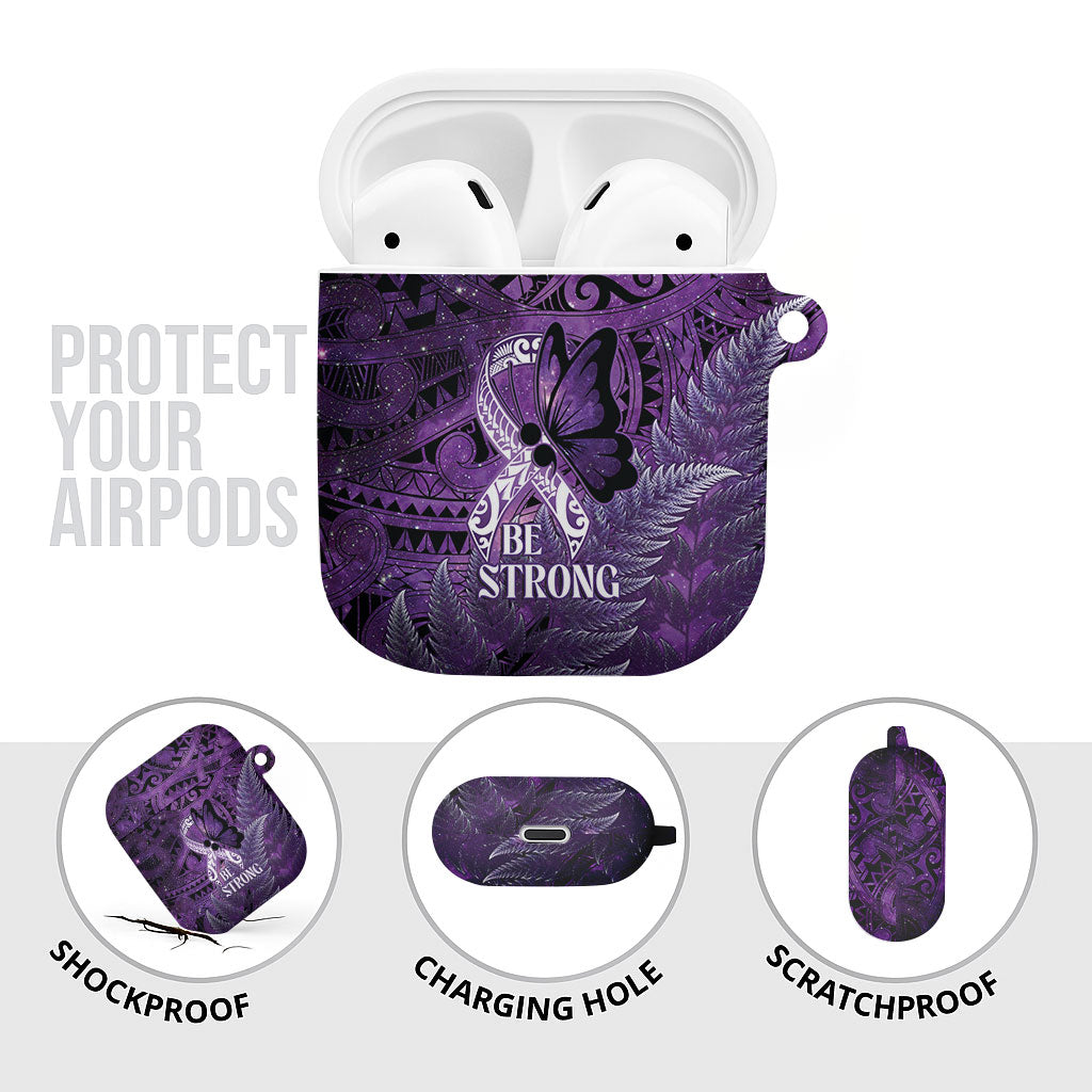 Lupus Support Month New Zealand AirPods Case Be Strong Warrior Maori Silver Fern