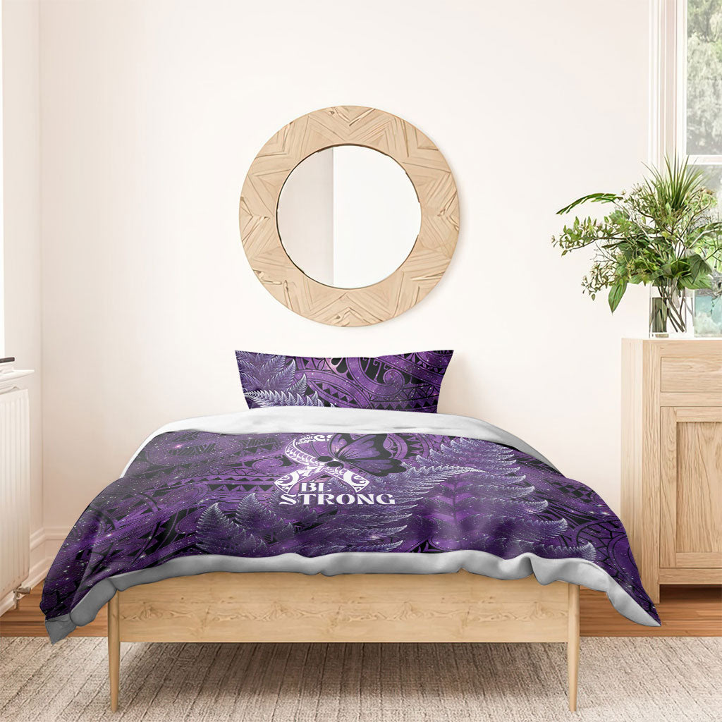 Lupus Support Month New Zealand Bedding Set Be Strong Warrior Maori Silver Fern
